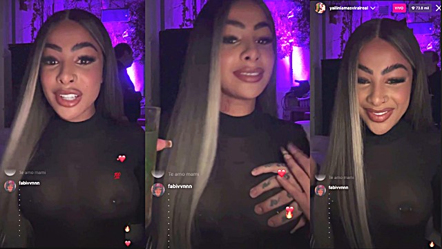 Allxporno Yailin Expone sus Grandes Tetas en Live de Instagram