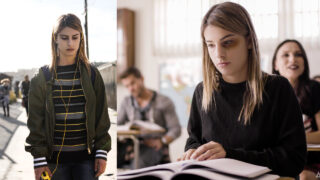 Primera experiencia sexual de una lesbiana de colegio en esta película real, dramática, conmovedora y sexy.