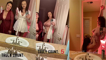 videos de Beber con amigos Lesbian Tiktok en Allporno