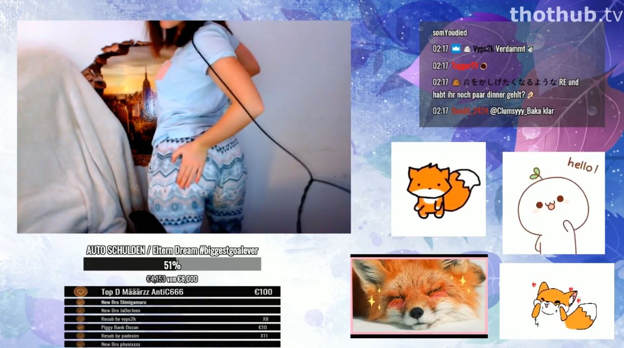 videos de Clumsyyy Baka azotando su trasero Sexy Twitch Streamer en Allporno