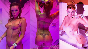 videos de Ducha de bella Thorne ver a través de lencería desnuda sola fans filtrada en Allporno