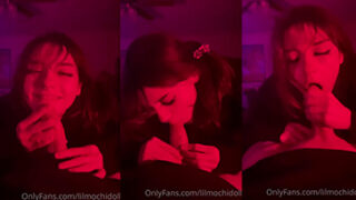 videos de Lilmochidoll mamada Swallowing cum twitch video en Allporno
