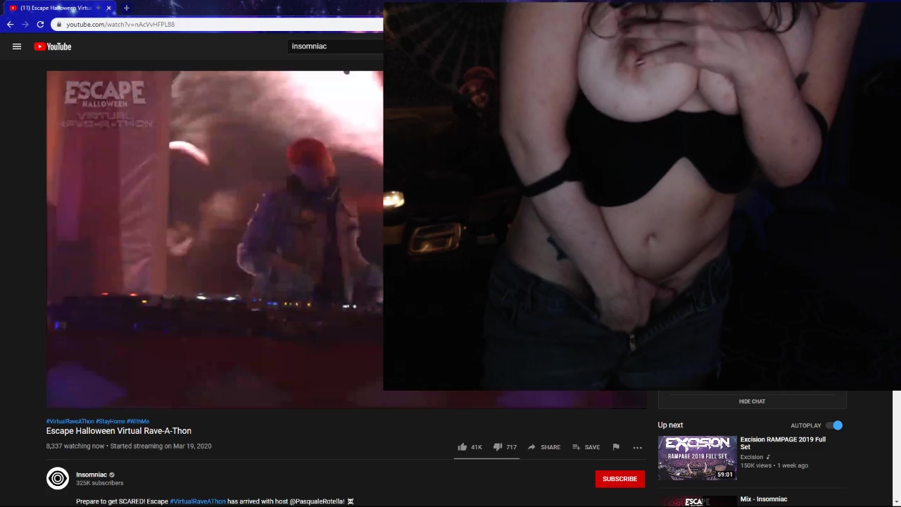 videos de Streamer masturbándose en la transmisión de video prohibido en Allporno