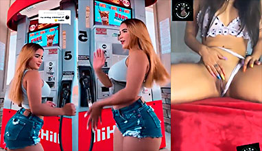 Dominicana Caomi Madalis haciendose una rica paja