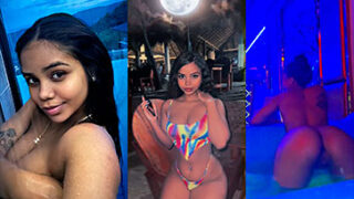Abierta en cuatro dominicana Isaura en el jacuzzi
