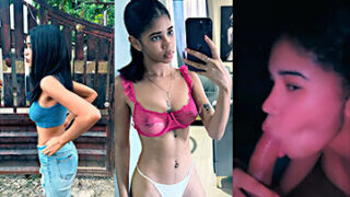 Dominican Rainieli Ramos mostrando todo y mamando