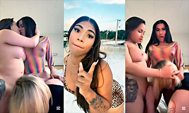 Las Transexuales Darlyn Castillo y Scarlet Duarte Se burlan de un maricón