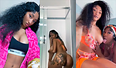 La linda joven lesbiana freak se deja chupar las dos tetas ‍