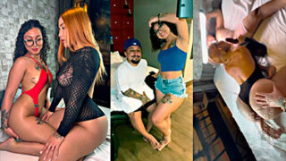 La pistola enana singando duro con dos putas muy calientes